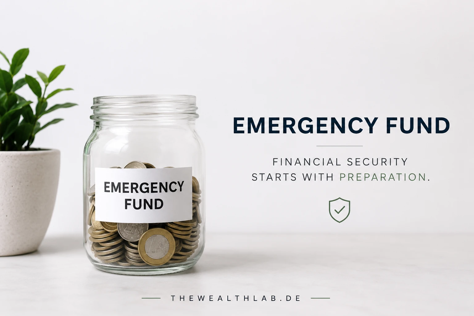Emergency Fund Germany savings jar for expats building financial security before investing in Germany – The Wealth Lab
