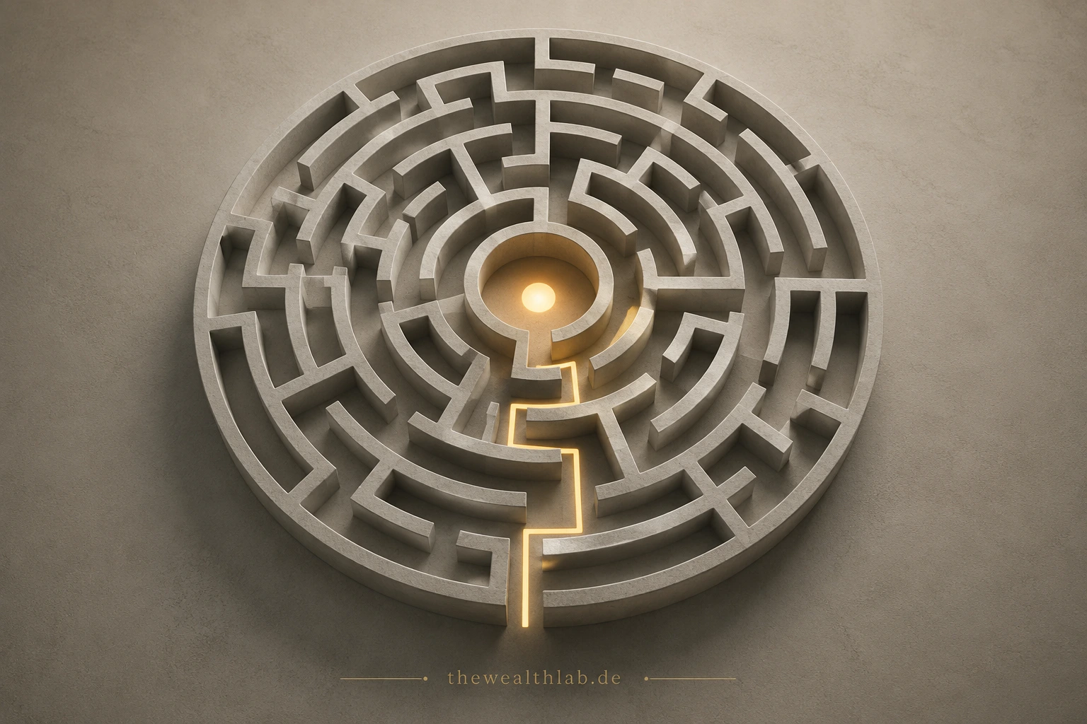 Expat retirement planning in Germany visualized as a maze with a clear path leading to financial clarity and long-term retirement goals